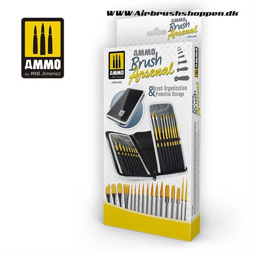 AMIG 8580 AMMO Brush Arsenal - Brush Organization & Protective Storage